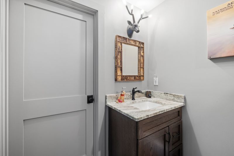 Finished Pocket Door in Living Space